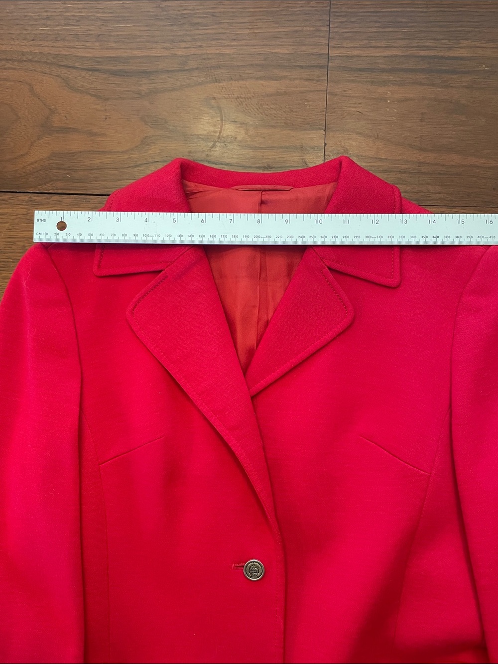 Fred Perry wool womens red blazer.  Oozing of quality.  Size 10 US fully lined - Picture 16 of 17